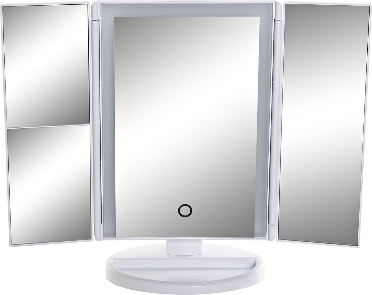 Goedkoopste Badkamerspiegel / make-up spiegel met LED verlichting 34 x 11 x 28 - Opmaken - Luxe cosmeticaspiegels