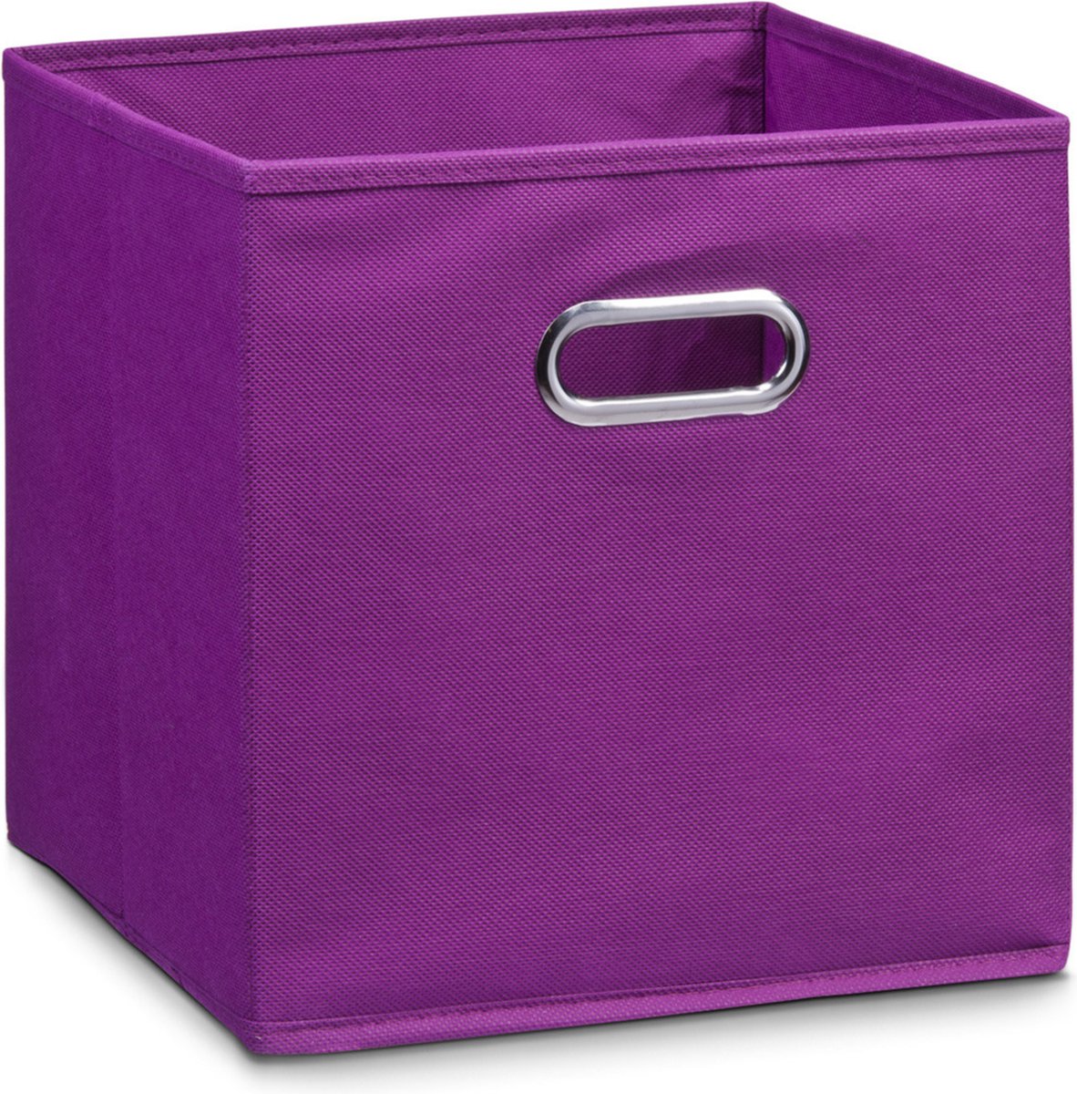 Zeller Opbergmand/kastmand - paars - 28 x 28 cm - polyester - Speelgoed manden - Opruimmanden