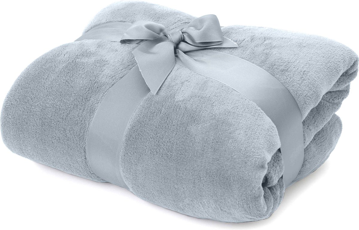 Lumaland knusse deken - 150x200 cm - Sofa deken & sprei - Lichtblauw