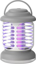CNL Sight® UVA-Anti muggenlamp - Mosquito Camping Lamp- 2 IN 1 met Led scherm- Campinglamp - Draagbare Elektrische Schok Oplaadbare -390nm Muggen Killer - Indoor & Outdoor - Krachtige Muggenzuiger - Grijs