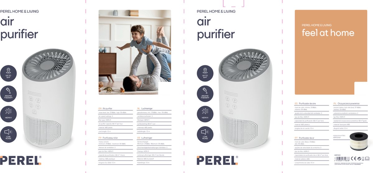 Perel Luchtreiniger met HEPA filter — afbeelding 4