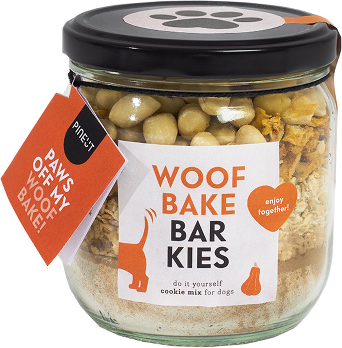 Pineut ® Woof Bake Barkies - Lekkere snack voor hond (en baas) - DIY Cadeau - Cadeau voor de hond - Verantwoorde hondensnoepjes