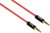 Hama Aux-kabel - Audio kabel - 3,5mm jack - 3,5mm jack kabel - Aux aansluiting - Compatibel met standaard 3,5mm audio-aansluitingen - 0,5 meter - Rood