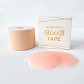 DreamGlow Boob tape 5cm Sandy/Beige + 2 Silicon Pads