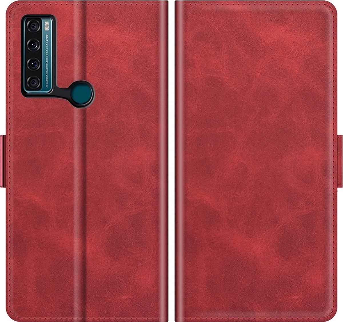 Mobigear Telefoonhoesje geschikt voor TCL 20 SE Hoesje | Mobigear Slim Magnet Bookcase Portemonnee | Pasjeshouder voor 3 Pasjes | Telefoonhoesje voor Pinpas / OV Kaart / Rijbewijs - Rood — cadeau in Cadeau-ideeën - foto 2