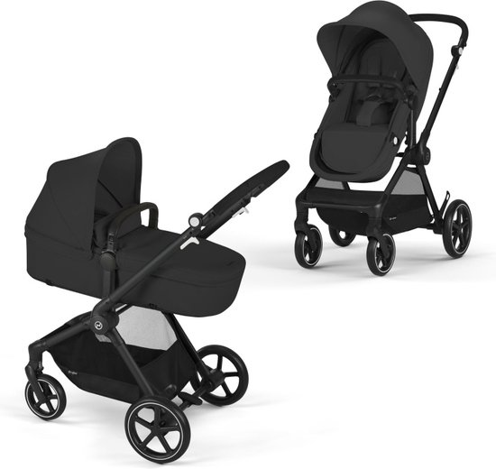 Cybex Kinderwagen Eos Basic BLK Moon Black Incl. Aton B2 i-Size & Adapter van Cybex — afbeelding 4