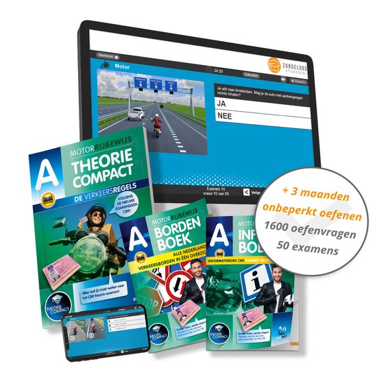 Theorieboek Rijbewijs A Compact 2026 Motor - Inclusief 3 Maa ... - cover