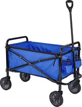 Tuinkar - Tuintrolley - Transportkar - Inklapbare bolderkar voor de tuin - Opvouwbaar Met afdekking voor buiten - Blauw