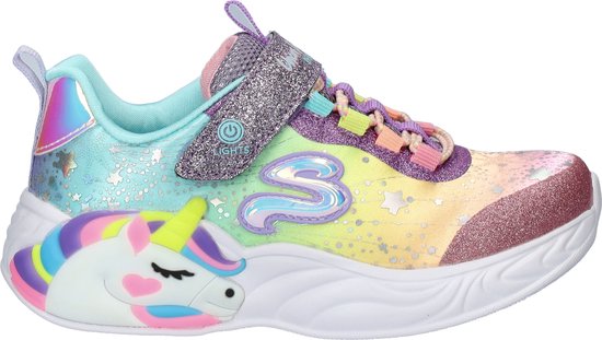Skechers S Lights-Unicorn Dreams Meisjes Sneakers - Paars/Multicolour - Maat 35