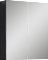 Badplaats Badkamerkast Cuba 60 x 16 x 70 cm - Mat Zwart - Spiegelkast Badkamer