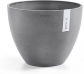 Ecopots Antwerp 50 - Grey - Ø50 x H38,8 cm - Ronde grijze bloempot / plantenpot