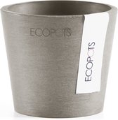Ecopots Amsterdam 8 - Taupe - Ø8 x H7 cm - Ronde taupe bloempot / plantenpot