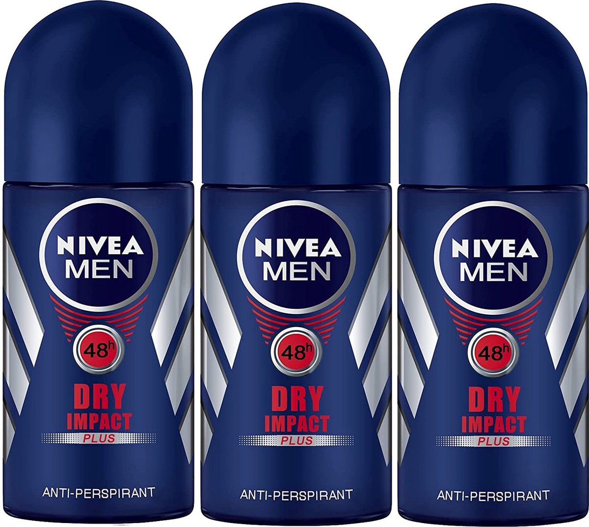 Goedkoopste Nivea Men Dry Impact Roll'On Deo - 3 x 50 ml
