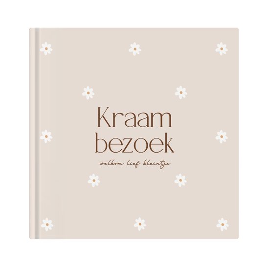 Foto: Kraambezoekboek welkom lief kleintje madelief hardcover mat