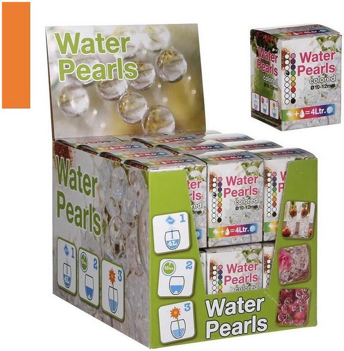 Goedkoopste Oranje water parels 10-12 mm (1 doos