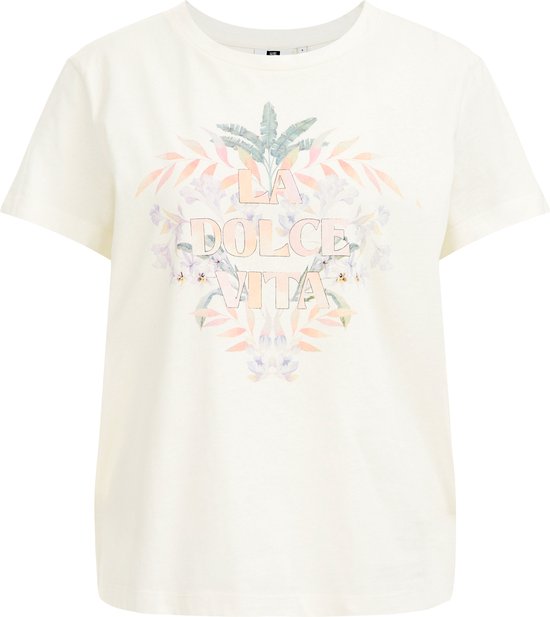 WE Fashion Dames T-shirt met opdruk