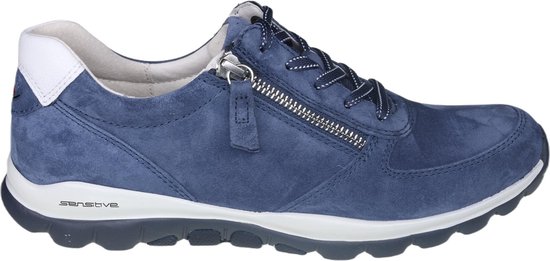 Gabor rollingsoft sensitive 86.968.26 - dames rollende wandelsneaker - blauw - maat 37 (EU) 4 (UK)