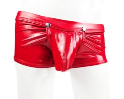 BamBella ® - Boxer short Maat L Datex (Latex en stof SM kleding BDSM kruisloos erotische heren kleding