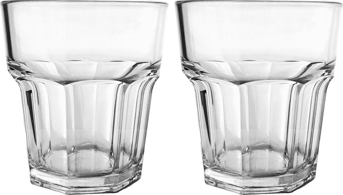 Global Glass Wijnglazen - Kunststof Wijnglazen - Wijnglazen Set - Witte Wijnglazen - Camping Glazen - Kunststof Glazen - Plastic Glazen - 26cl - Transparant - 2 Stuks