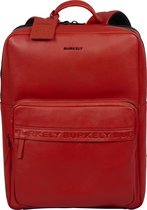 BURKELY Minimal Mason Sac à dos unisexe - Compartiment pour ordinateur portable 15,6 pouces - Rouge