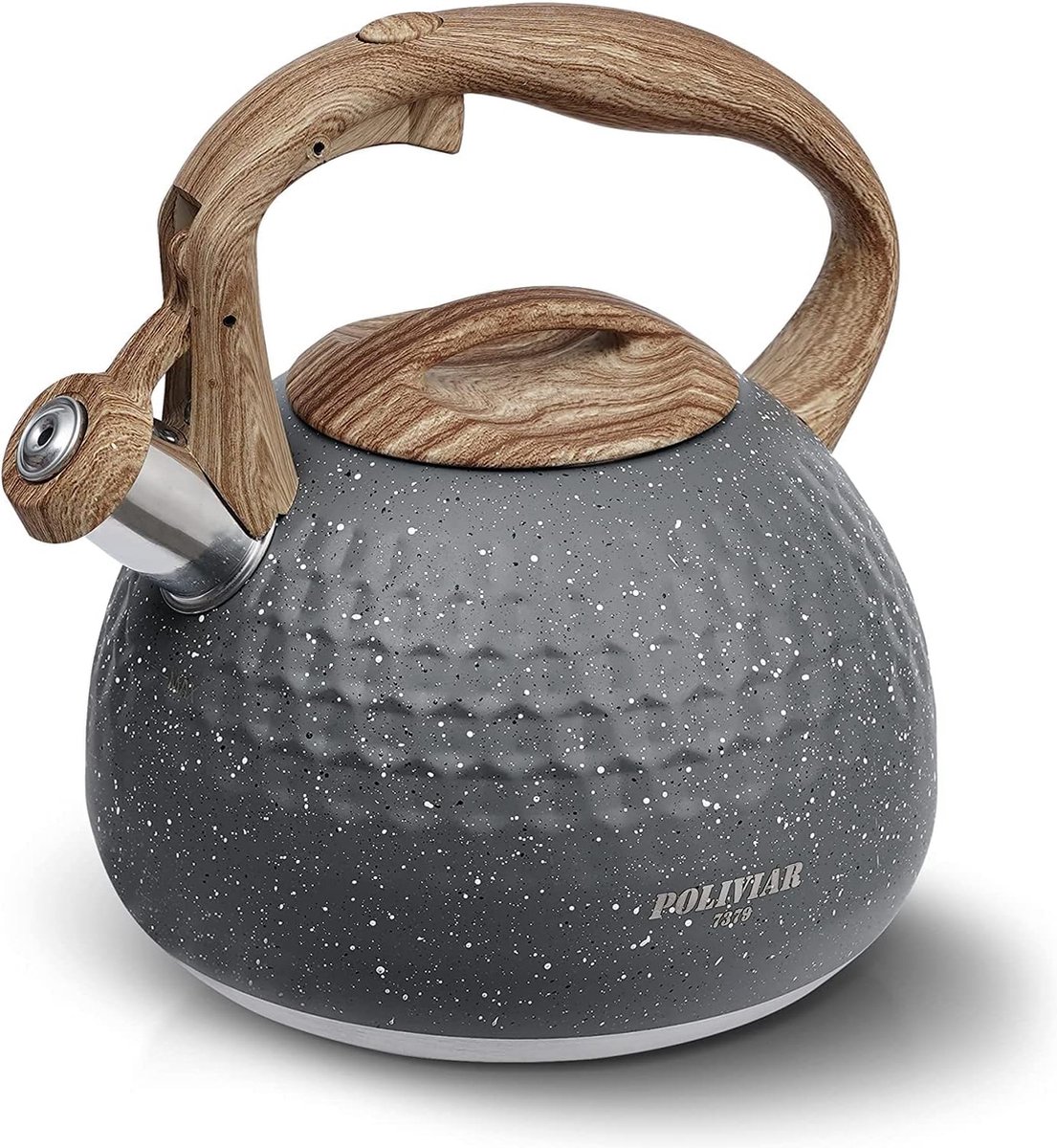 Theepot diamant steen 2 7 l hoorbare fluit theepot voedselveilig roestvrij staal voor roestbescherming hittebestendige handgreep geschikt voor alle warmtebronnen