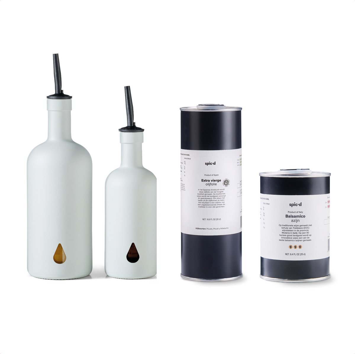 Minimalist Bouteille en Verre Distributeur d'Huile d'olive et de