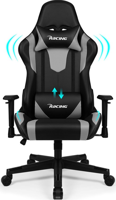 Gaming Stoel-Gaming Chair mit 90°-165° Rugleuning-Racing Style-Max Gewicht 150 kg