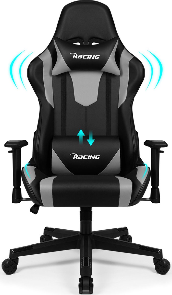 Gaming Stoel - Gaming Chair mit 90°-165° Rugleuning - Racing Style - Max Gewicht 150 kg