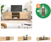 vidaXL Tv-meubel 150x30x50 cm bewerkt hout sonoma eikenkleurig - Kast - Inclusief Houtreiniger en verfrisser