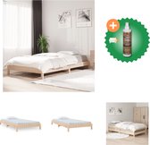 vidaXL Bed stapelbaar 90x190 cm massief grenenhout - Bed - Inclusief Houtreiniger en verfrisser