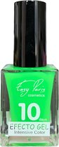 Easy Paris Cosmetics - 10-Days Effect Gel Nagellak FLUORISEREND (Glow in the Dark) - Transparant Groen - 1 Flesje met 15 ml. inhoud - Nummer 002