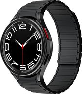 Siliconen bandje - geschikt voor Samsung Galaxy Watch 6 / Watch 6 Classic / Watch 5 / Watch 5 Pro / Watch 4 / Watch 4 Classic - zwart