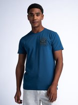 Petrol Industries - Heren Artwork T-shirt Palmetto - Blauw - Maat XL