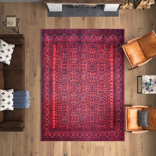NETLINE HOME - Vloerkleed | Wasbaar Vloerkleed | Antislip | Wasbaar Tapijt voor Keuken, Slaapkamer, Hal, Woonkamer | Vloerkleed Oosters Design Tapijt | Laagpolig(80x300 CM NETLINE HOME - Vloerkleed | Wasbaar Vloerkleed | Antislip | Wasbaar Tapijt voor Keuken, Slaapkamer, Hal, Woonkamer | Vloerkleed Oosters Design Tapijt | Laagpolig(80x300 CM