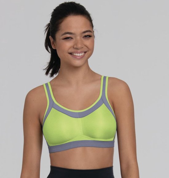Anita Active Momentum Women's High Impact Sports Bra - Lime Light Color, Size 40F - View #9