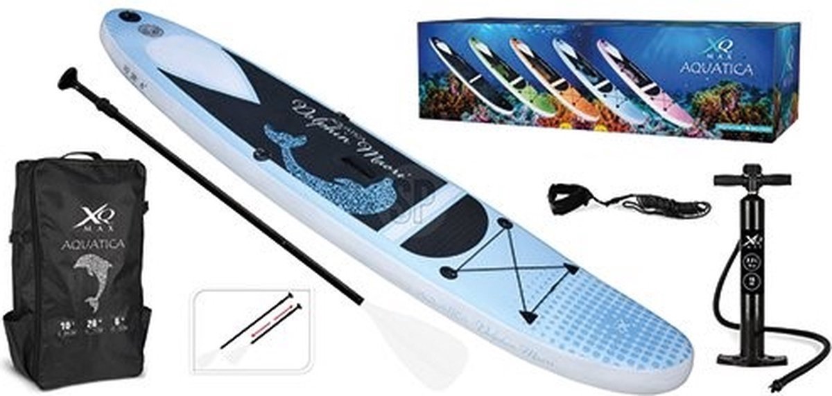 XQ Max SUP Board Aquatica - 305cm - tot 150kg - Dolphin Maori