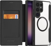 Dux Ducis - Telefoonhoesje geschikt voor Samsung Galaxy S24 Ultra - Hoesje geschikt voor Magsafe Magneet - Skin X Pro Book Case Series - Zwart