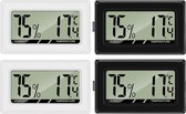 Mini thermomètre et hygromètre numérique avec écran LCD, 4 pièces, mesure la température et l'humidité, pour koelkast, aquarium, -50°C~+70°C