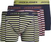 Jack & Jones Heren Boxershorts Trunks JACANDRÉ Groen/Rood/Donkerblauw 3-Pack - Maat M