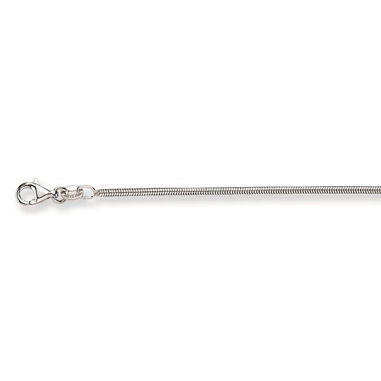Glow ketting - zilver - slang 2 mm - 42 cm