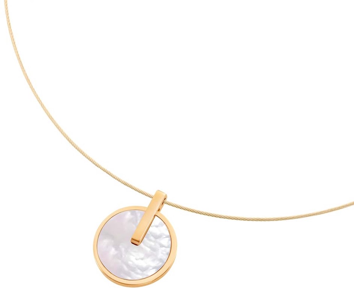 Boccia Titanium 07028-02 Dames Hanger - Sieraad - Goudkleurig - Parel - Zoetwaterparel - 18 mm breed - 17 mm lang