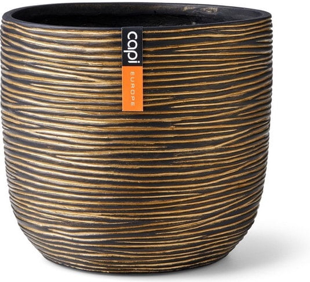 Capi Europe - Bloempot bol Rib Gold - 9x8 - Goud - Opening Ø