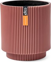 Capi Europe - Vaas cilinder Groove Colours - 15x17 - Roze - Opening Ø12.9 - Bloempot voor binnen - 5 jaar garantie - BGVPI313
