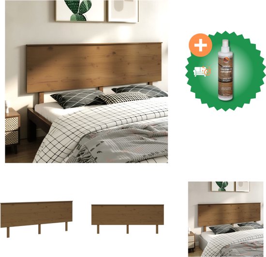 vidaXL Hoofdbord 90 cm massief grenenhout wit