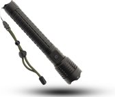 AERBES Zaklamp - Militair - 1200 Lumen - Waterproof - Zwart - met Koort - Oplaadbaar - Telefoon