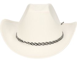 Guirca Carnaval verkleed Cowboy hoed El Paso - wit - kinderen - Western thema