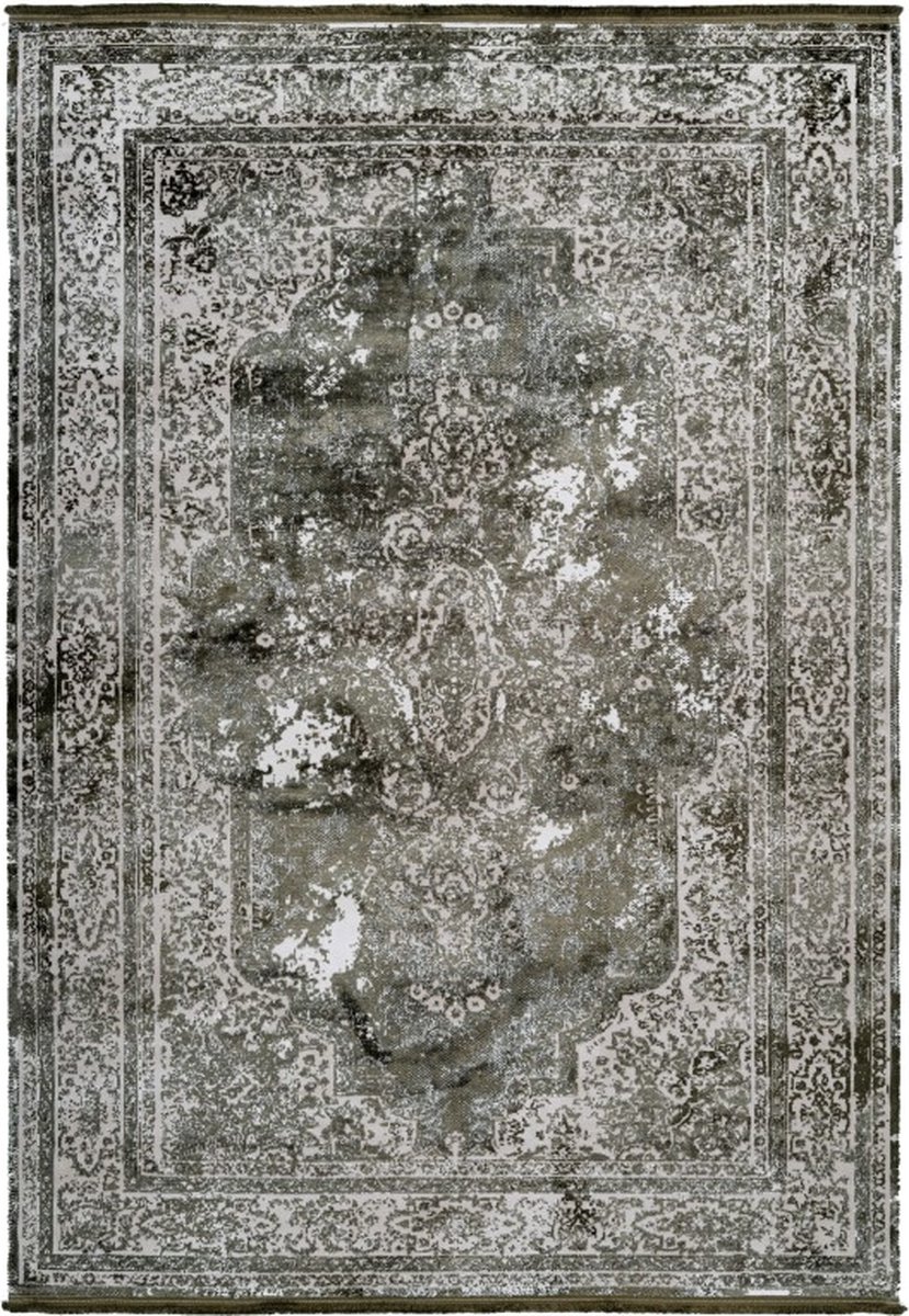 Vintage Vloerkleed | Tapijt | Elysee | Medaillon | Groen | 200x290 cm