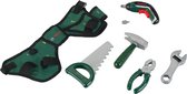 Klein Toys Bosch gereedschapsgordel-set - accuschroevendraaier, hamer, tang, zaag, moersleutel, schroevendraaier - incl. licht- en geluidseffecten - groen rood