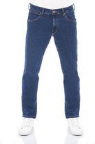 Wrangler Heren Jeans Broeken Greensboro regular/straight Fit Blauw Volwassenen Denim Jeansbroek Spijkerbroek heren
