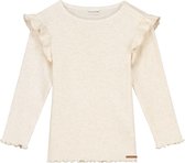 Prénatal baby shirt - Meisjes - Light Brown Melange - Maat 74